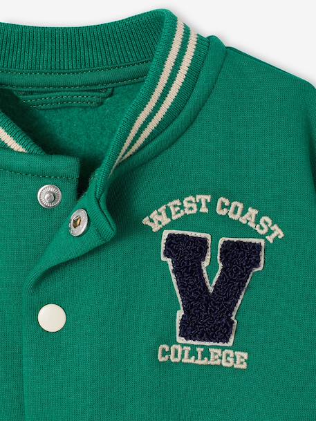 College-Style Jacket in Fleece for Babies green - vertbaudet enfant 