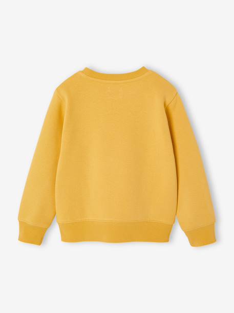 Sweat garçon fantaisie blanc chiné+bleu pâle+ocre+vert - vertbaudet enfant 