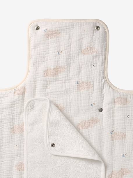 Tapis à langer de voyage blanc+écru - vertbaudet enfant 