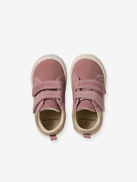 Chaussures premiers pas bébé scratch beige imprimé+bleu imprimé+bois de rose+bronze+lot rose+mauve+or+rose+rose imprimé+rose poudré+turquoise+vert imprimé - vertbaudet enfant 
