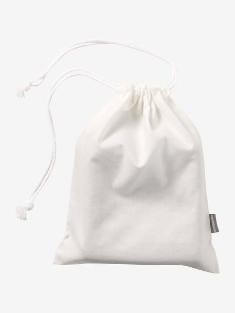 Lot de 6 lingettes lavables beige imprimé+blanc - vertbaudet enfant 