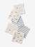 Lot de 6 lingettes lavables beige imprimé+blanc - vertbaudet enfant 