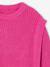 Jumper with Frill Detail On the Shoulders, for Girls peony pink - vertbaudet enfant 