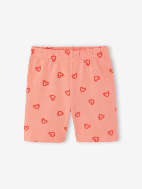 Pack of 2 girls' cycling shorts beige+coral - vertbaudet enfant 