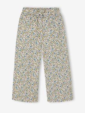 Girls-Wide-Leg Leggings with Honeycomb Effect for Girls