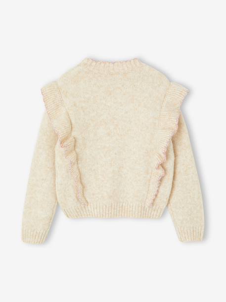 Knitted Jumper for Girls ecru - vertbaudet enfant 