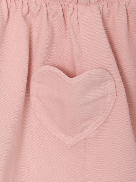 Skirt with Heart Pockets for Girls rose - vertbaudet enfant 