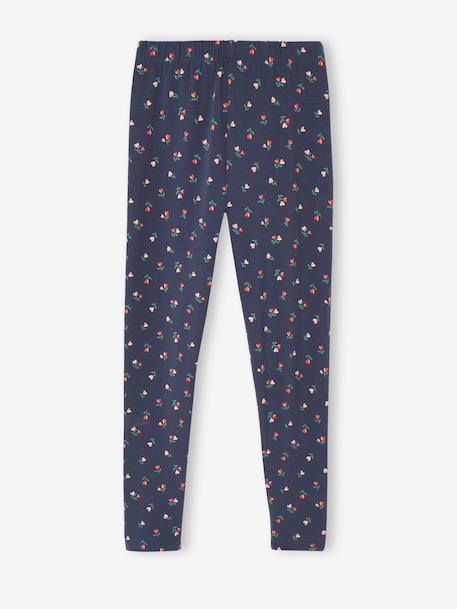 Printed Leggings for Girls almond green+aqua green+ink blue+printed green - vertbaudet enfant 