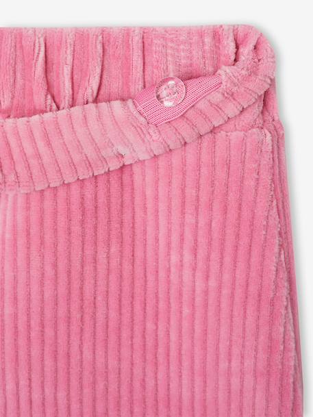 Wide Corduroy Trousers for Girls anthracite+blush+BROWN MEDIUM SOLID+ecru+grey blue+khaki+plum+rose - vertbaudet enfant 