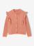 Fancy Ruffled Cardigan for Girls bronze+rosy - vertbaudet enfant 