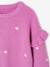 Pull fille brodé manches volantées écru+mauve+rayé marine+rouge - vertbaudet enfant 