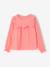 Ruffled Blouse in Cotton Gauze, for Girls coral+ecru - vertbaudet enfant 