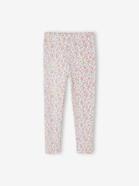 Printed Leggings for Girls almond green+aqua green+ink blue+printed green - vertbaudet enfant 