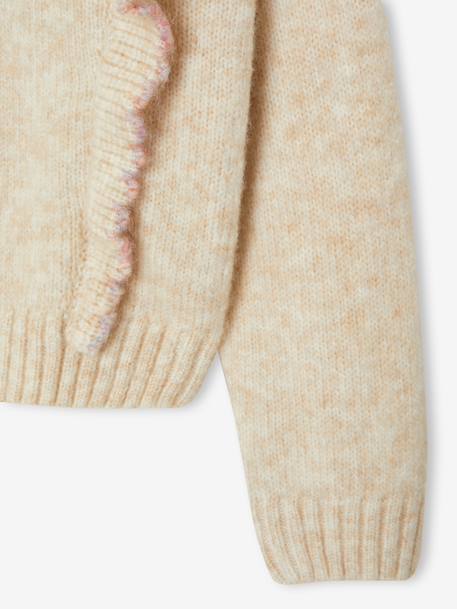Knitted Jumper for Girls ecru - vertbaudet enfant 