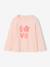Lot de 3 t-shirts fille fantaisie manches longues anthracite+bleu grisé+corail+indigo+rose - vertbaudet enfant 