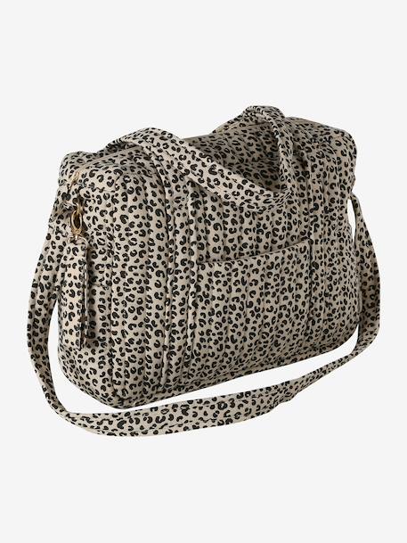 Sac à langer en gaze de coton JOIOSA beige imprimé+bleu nuit+bronze+écru - vertbaudet enfant 