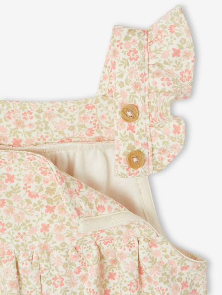 Fleece Dungarees + Headband for Babies ecru+vanilla - vertbaudet enfant 