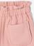Girl's paperbag shorts in twill rosy - vertbaudet enfant 