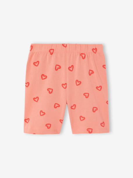 Pack of 2 girls' cycling shorts beige+coral - vertbaudet enfant 