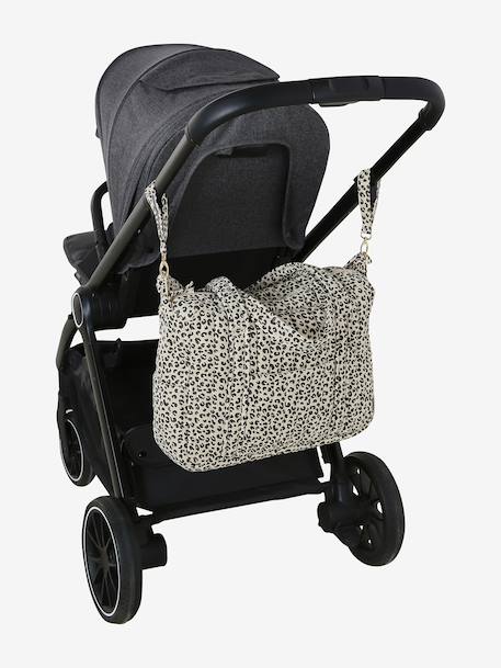 JOIOSA cotton muslin changing bag bronze+ecru+night blue+printed beige - vertbaudet enfant 