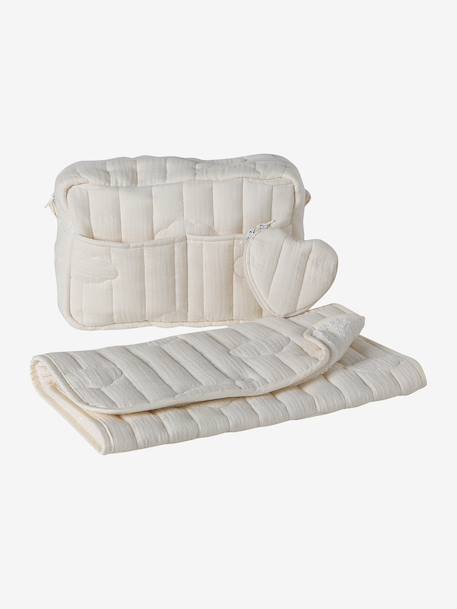 24-hour bag MAMA TEDDY ecru+white - vertbaudet enfant 