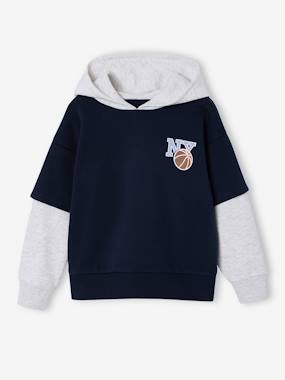 Boys-Cardigans, Jumpers & Sweatshirts-Sweatshirts & Hoodies-Boys' sports hooded sweatshirt 