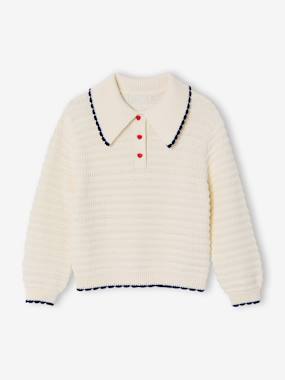 Pull fille en maille fantaisie - vertbaudet enfant Fille-Pull fille en maille fantaisie
