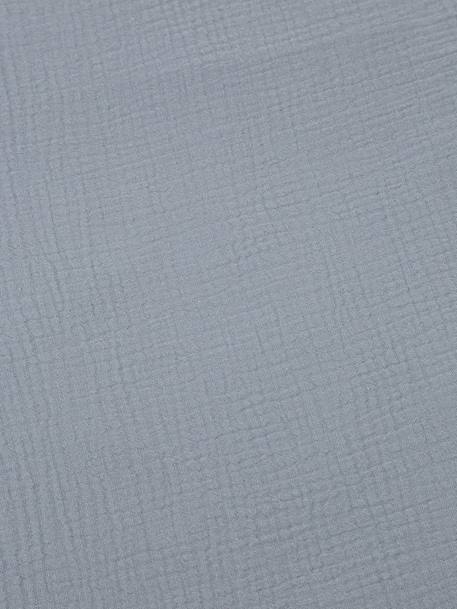 Carrycot Liner in Cotton Gauze grey blue+printed beige+white - vertbaudet enfant 
