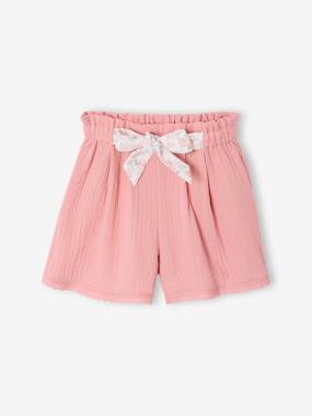 -Short en gaze de coton fille