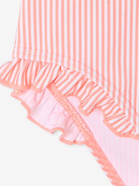 Striped 2-Piece Swimsuit for Girls coral - vertbaudet enfant 
