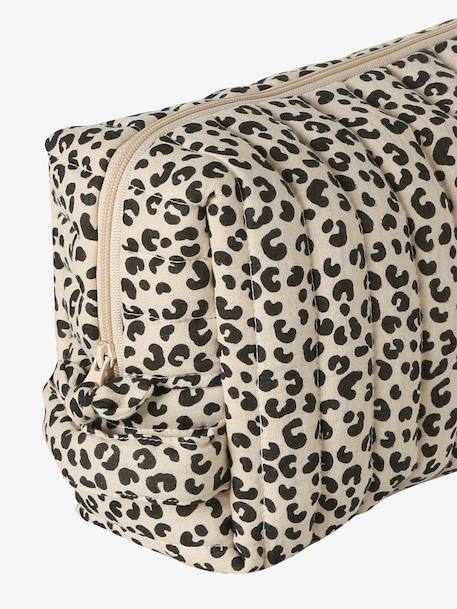 Trousse toilette Mama gaze coton beige imprimé+blanc+écru - vertbaudet enfant 