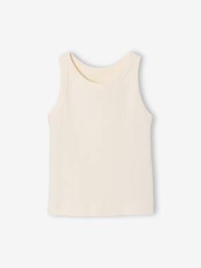 Fille-T-shirt, sous-pull-T-shirt-Débardeur fille en côtes 