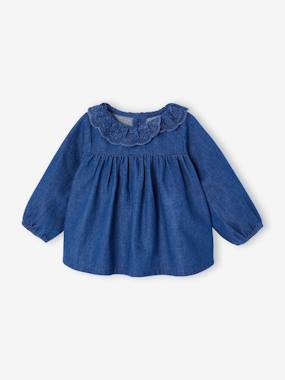 Blouse bébé fille en denim  - vertbaudet enfant