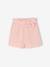 Frilly girls' shorts in cotton gauze pale pink+sage green - vertbaudet enfant 
