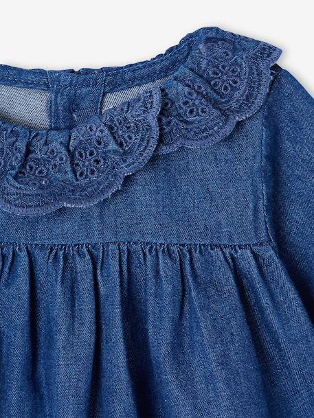 Girl's denim blouse stone - vertbaudet enfant 
