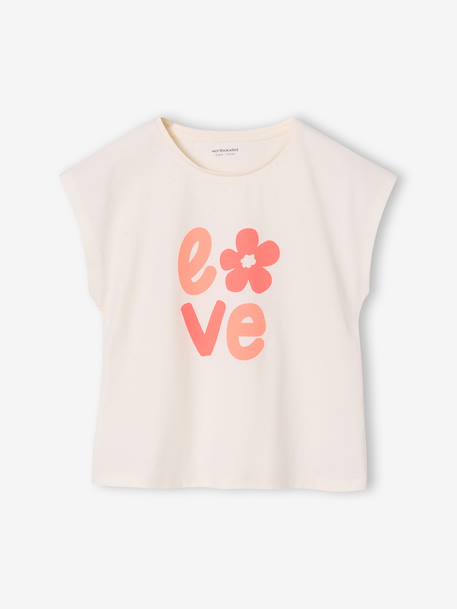 Pack of 3 girls' short-sleeved t-shirts - BASICS grey blue+pale blue+rosy - vertbaudet enfant 