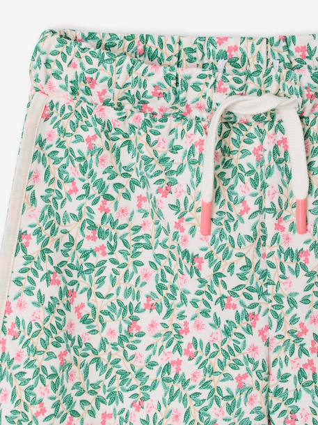 Fleece Sports Shorts for Girls aqua green+ecru+navy blue+vanilla - vertbaudet enfant 