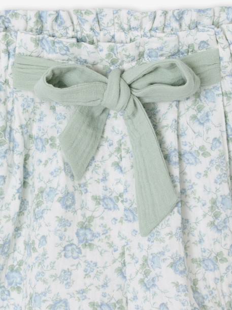 Cotton gauze shorts for girls blush+light blue+old rose - vertbaudet enfant 