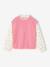 Girl's 2-in-1 jumper with sleeves grey blue+rose - vertbaudet enfant 