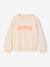 Girl's sweatshirt with positive message aqua green+pale pink - vertbaudet enfant 