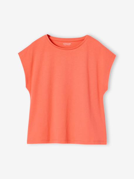 Lot de 3 tee-shirts fille fantaisie manches courtes bleu grisé+bleu pâle+rose poudré - vertbaudet enfant 