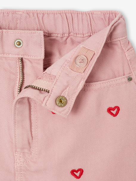 Embroidered girl's short medium blue+rose+sage green - vertbaudet enfant 
