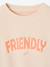 Girl's sweatshirt with positive message aqua green+pale pink - vertbaudet enfant 
