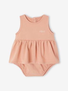 Baby-Dresses & Skirts-Dress with Integrated Bodysuit for Newborns