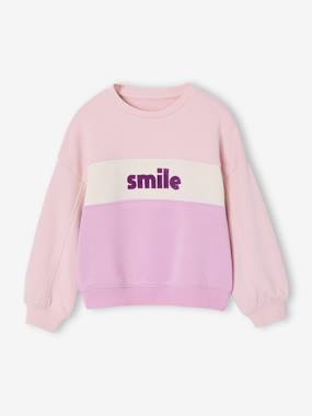 Sweat fille colorblock - vertbaudet enfant Fille-Sweat fille colorblock