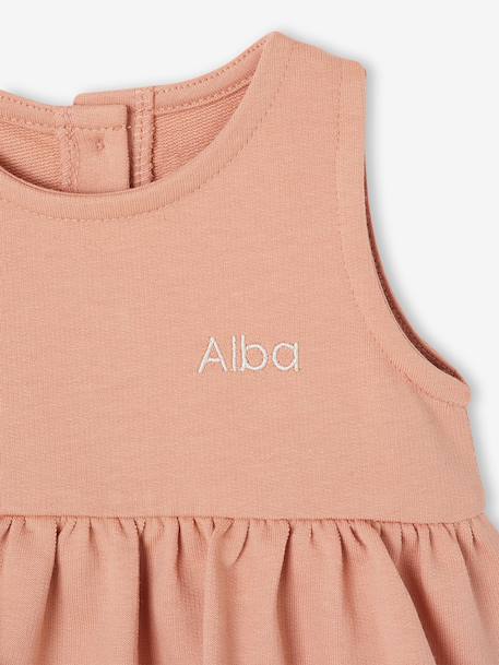 Dress with Integrated Bodysuit for Newborns old rose - vertbaudet enfant 