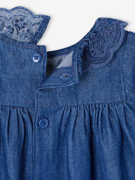 Girl's denim blouse stone - vertbaudet enfant 