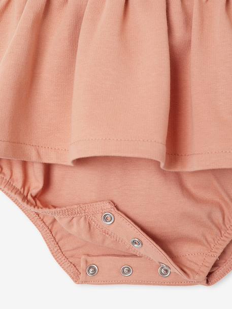 Dress with Integrated Bodysuit for Newborns old rose - vertbaudet enfant 
