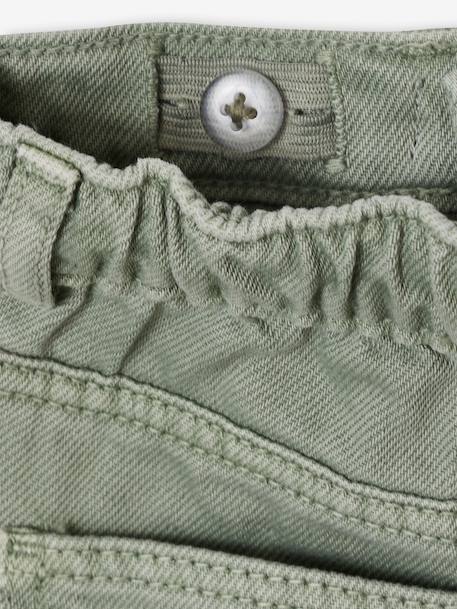 Embroidered girl's short medium blue+rose+sage green - vertbaudet enfant 