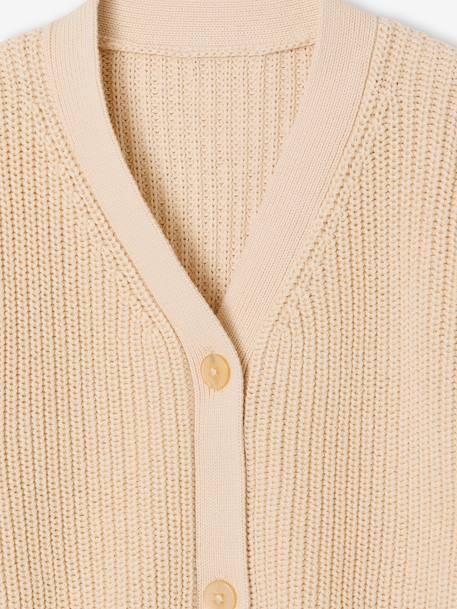 Rib Knit Cardigan for Girls rose+vanilla - vertbaudet enfant 